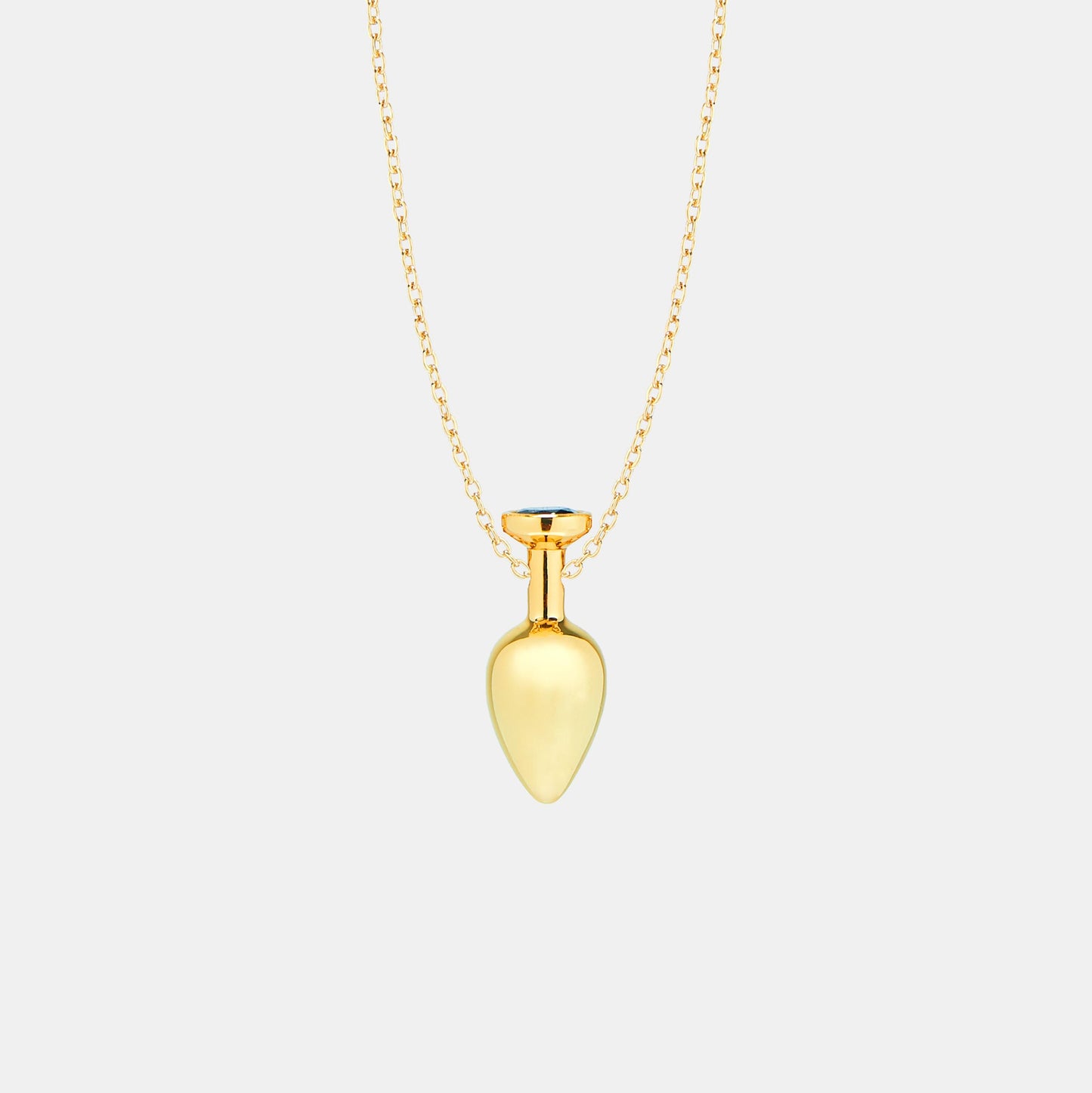 Butt Plug Pendant Necklace - Gold